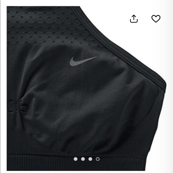 Nike Womens Dri-FIT Knit Training Bralette (XS, Black) - Picture 4 of 10